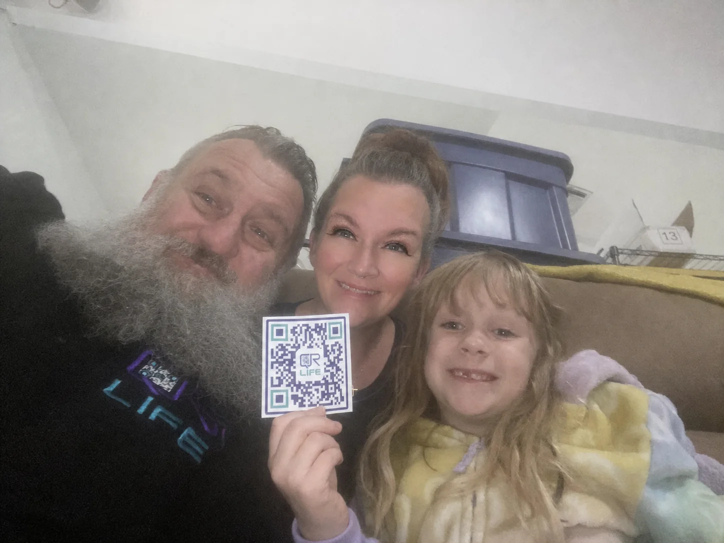 Becky Fry with Chris and their daughter Raven